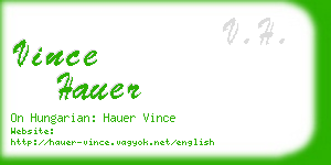 vince hauer business card